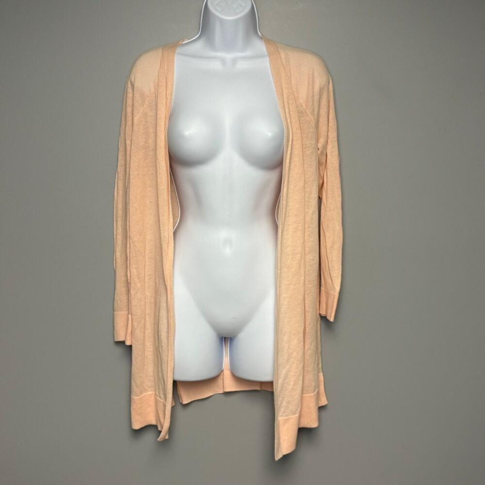 LOFT Beachy Lightweight Resortwear Cruise Blush‎ Pink Open Cardigan Womens Sz M